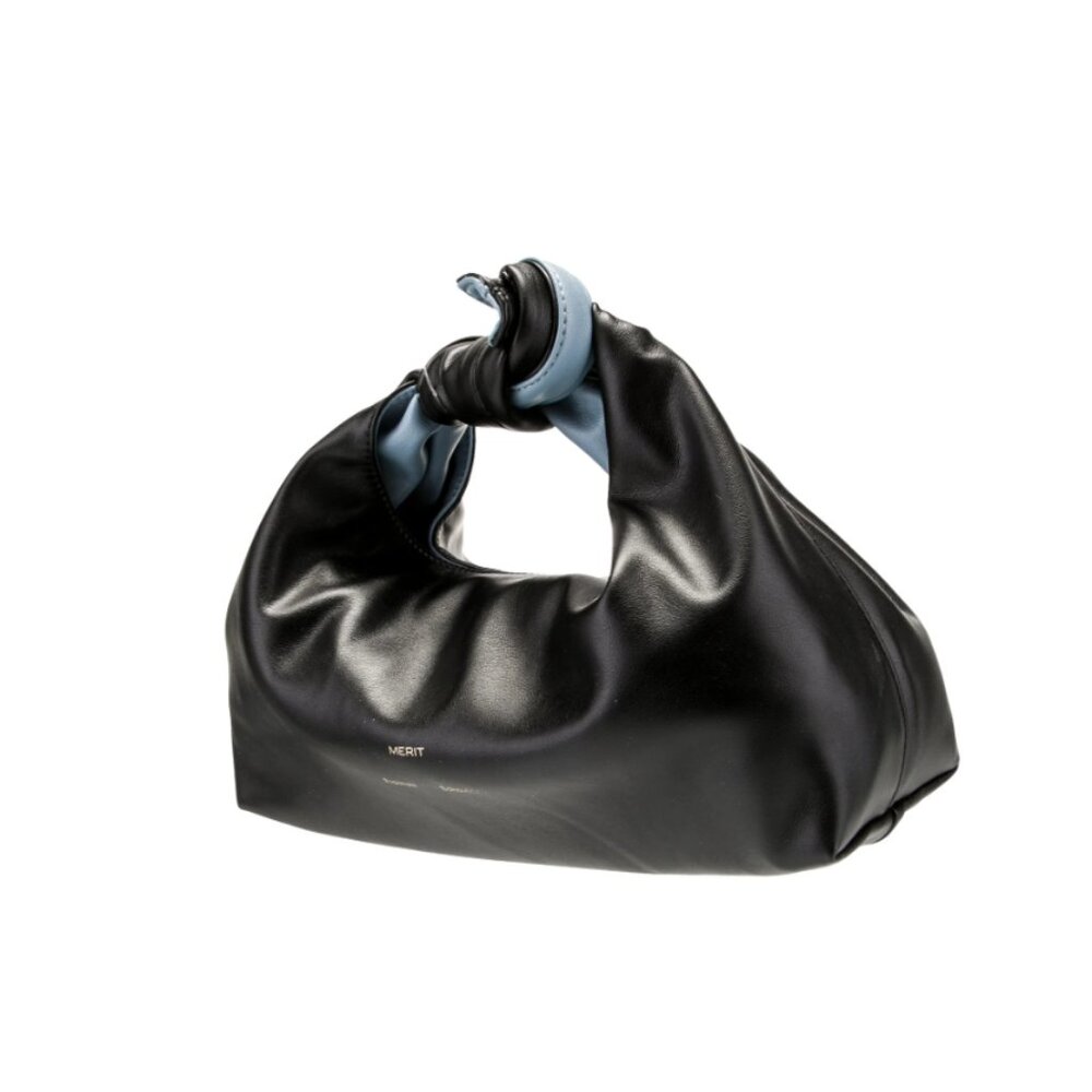 Proenza Schouler Black Leather Clutch with Light Blue Accent - Picture 10 of 12